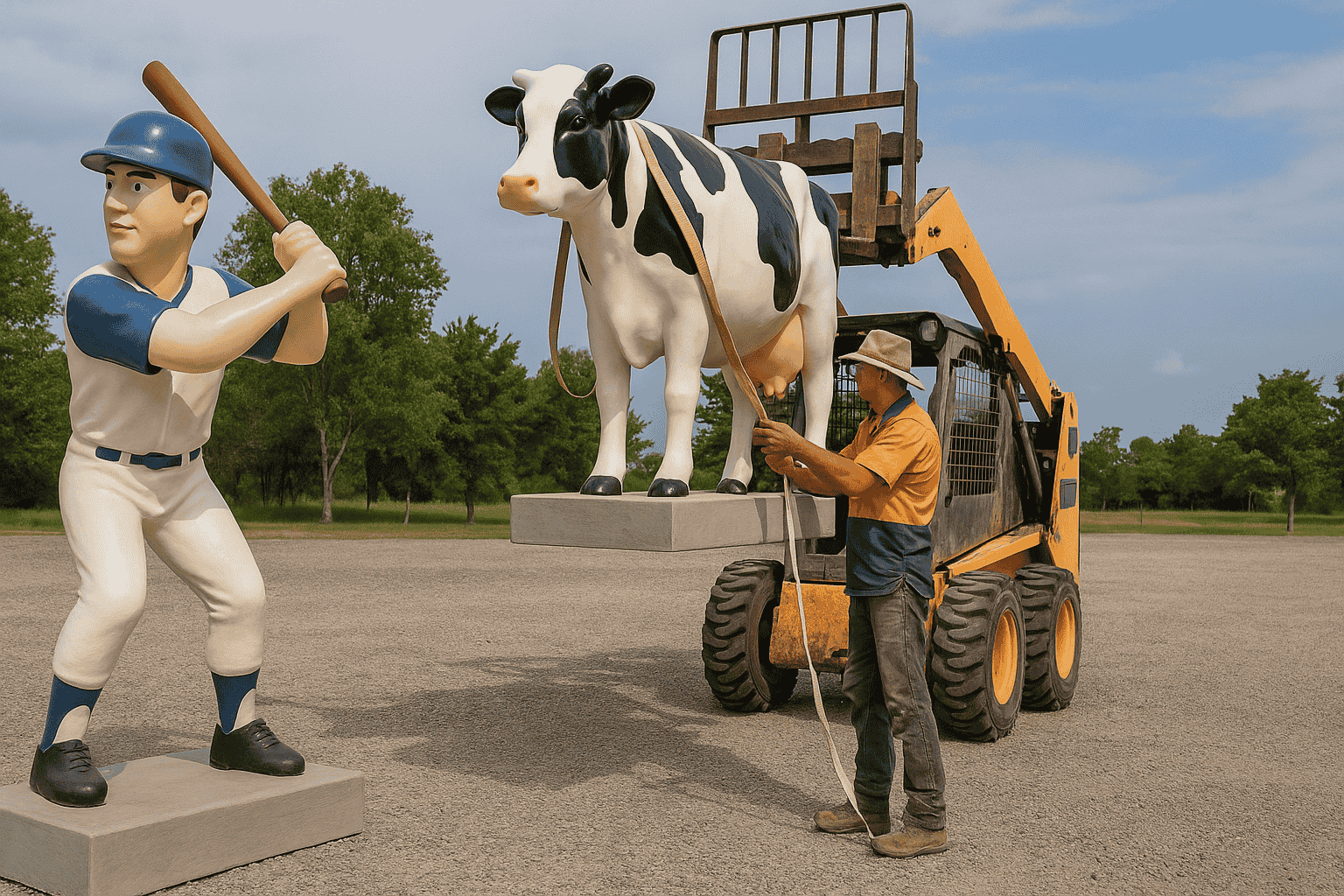 Fiberglass Statues Installation
