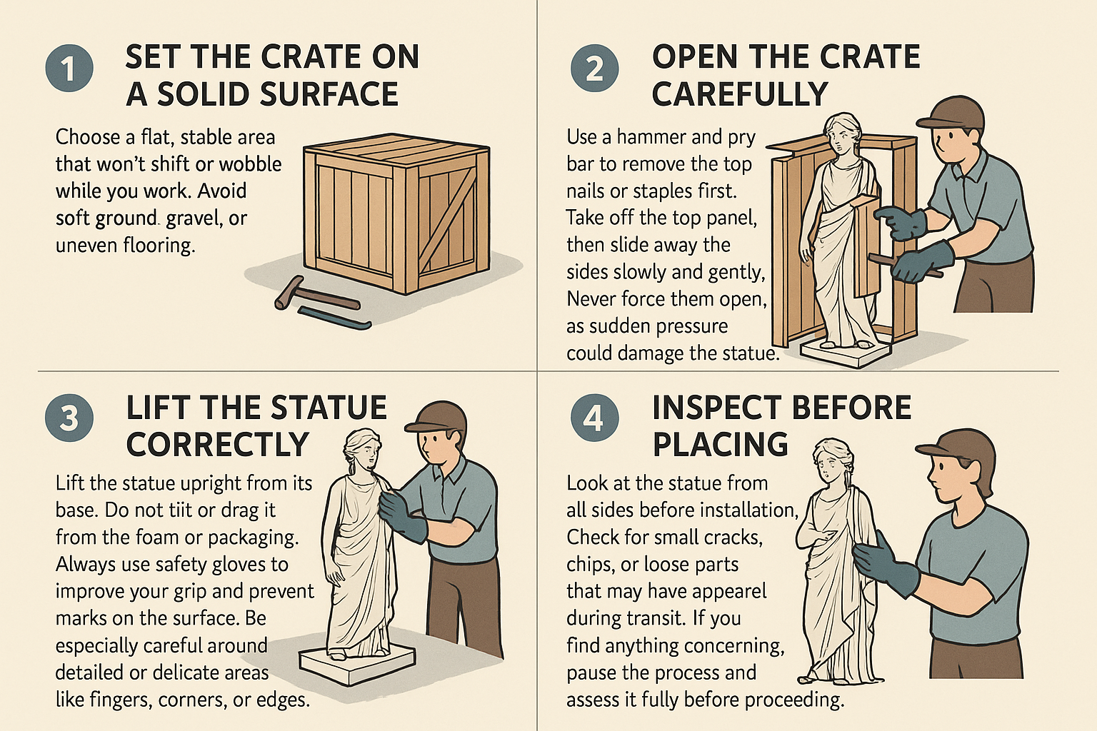 How to Unpack the Statue Safely