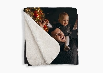 Fleece Sherpa Christmas Blanket