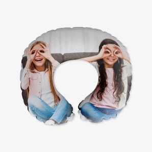 Sister Photo on Neck Pillow 