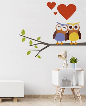 Valentines Day Best Love Birds Wall Decals